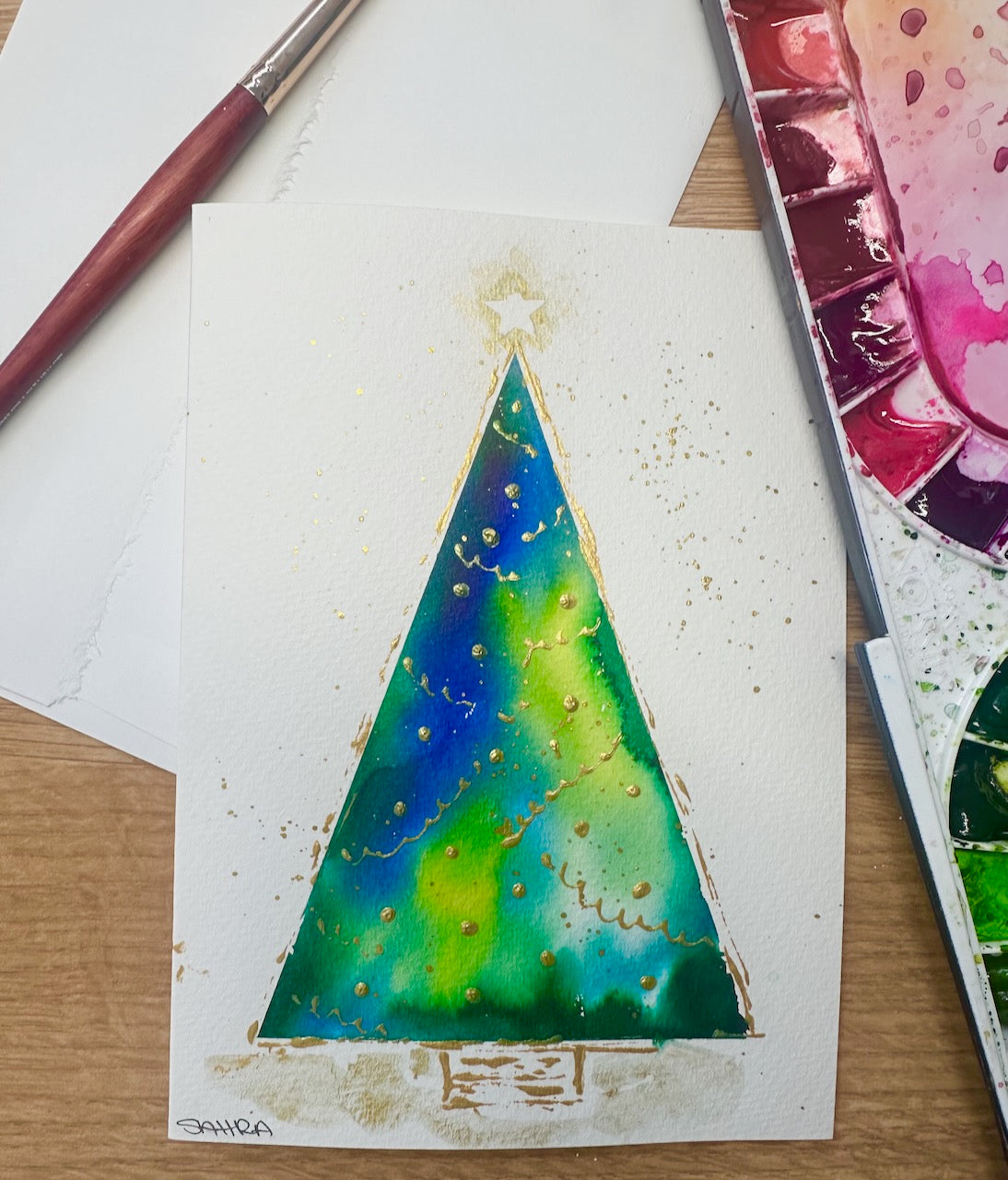 Hand Painted Christmas Cards