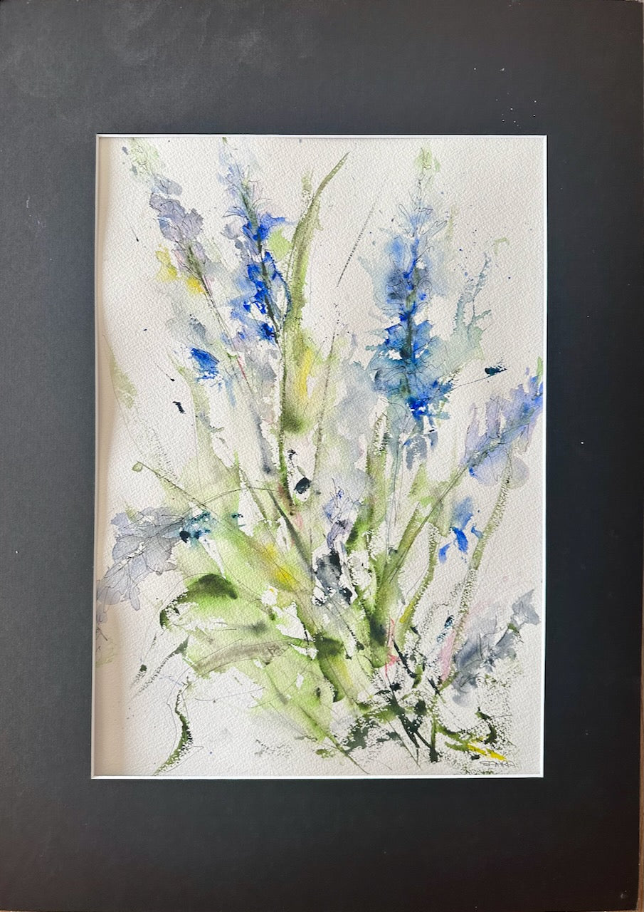 Delphinium Watercolour Original Artwork