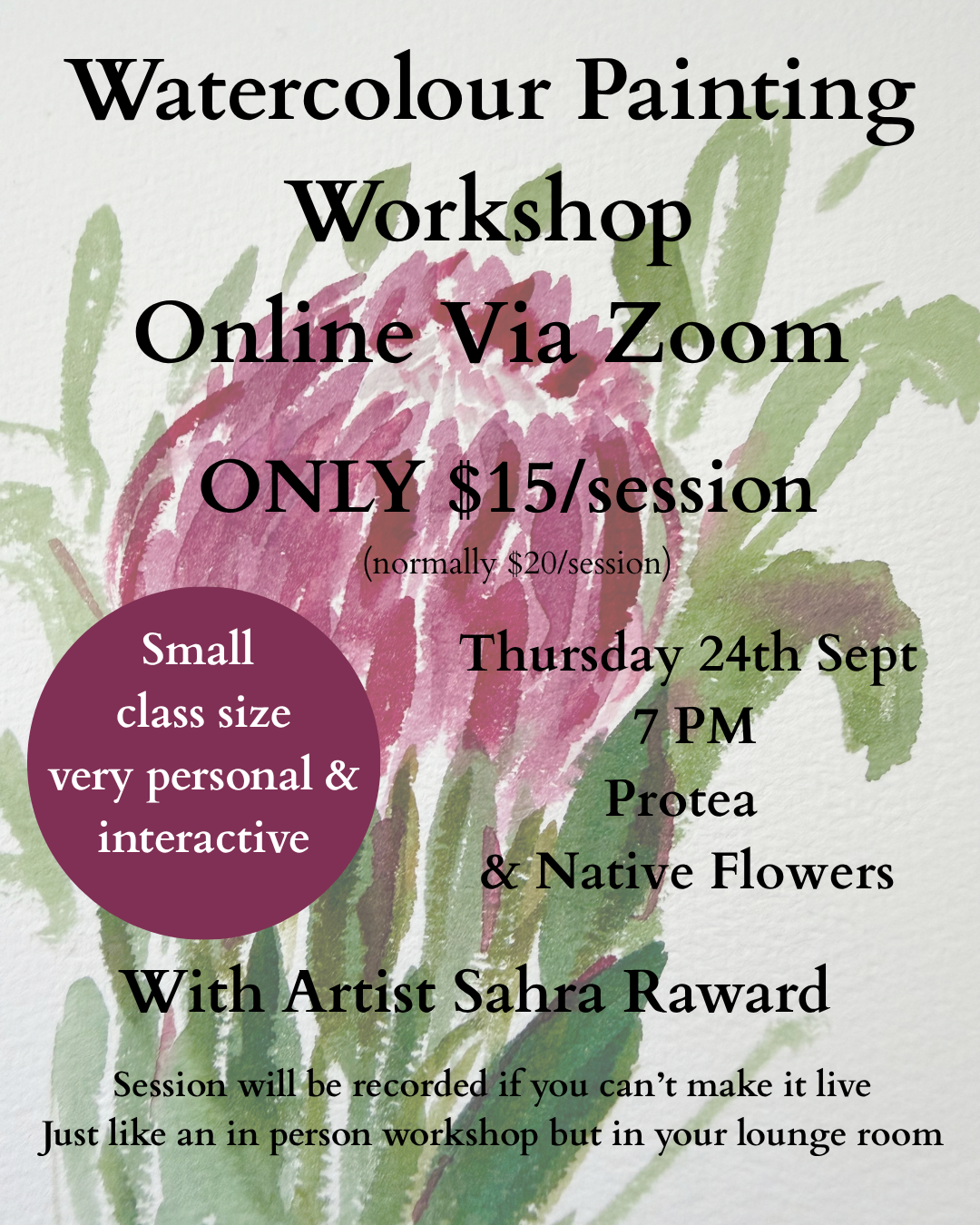 Online Watercolour Workshops