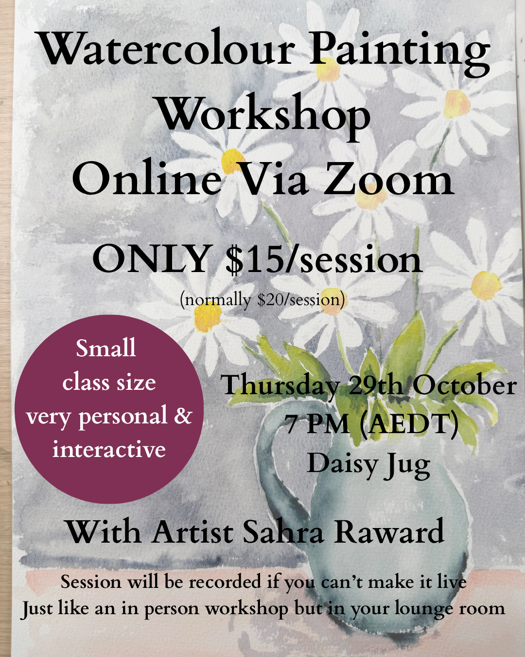 Online Watercolour Workshops