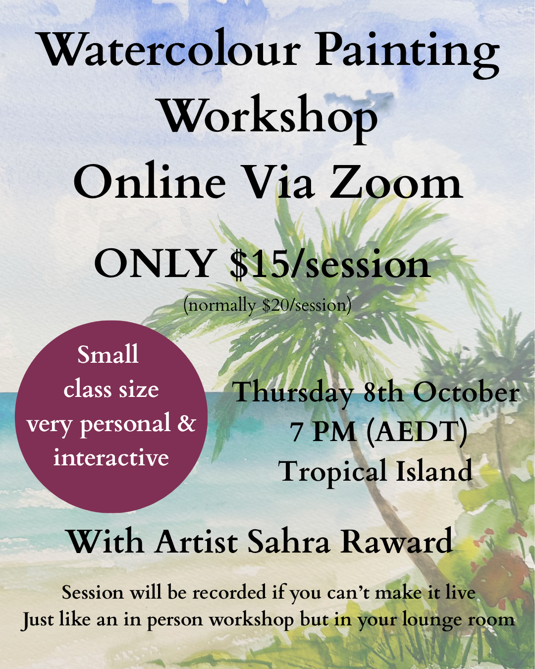 Online Watercolour Workshops