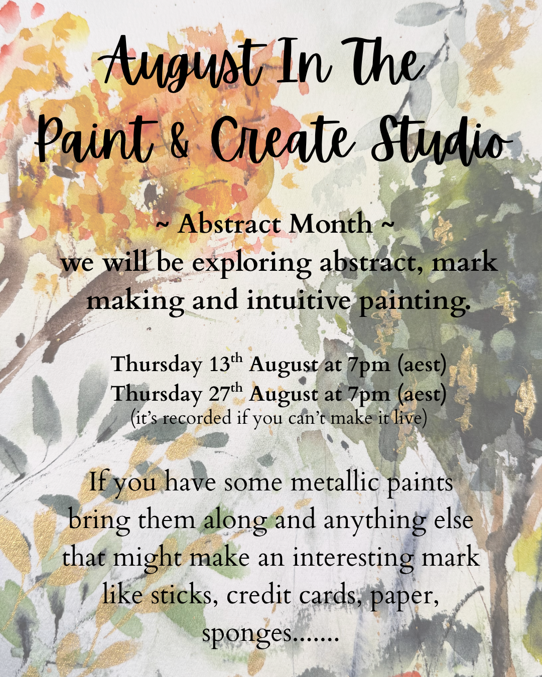 Online Watercolour Workshops