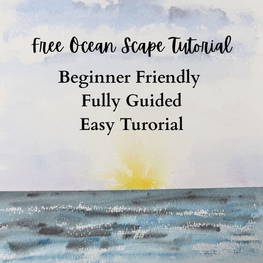 Free Tutorial ~ Ocean Scapes in Watercolour
