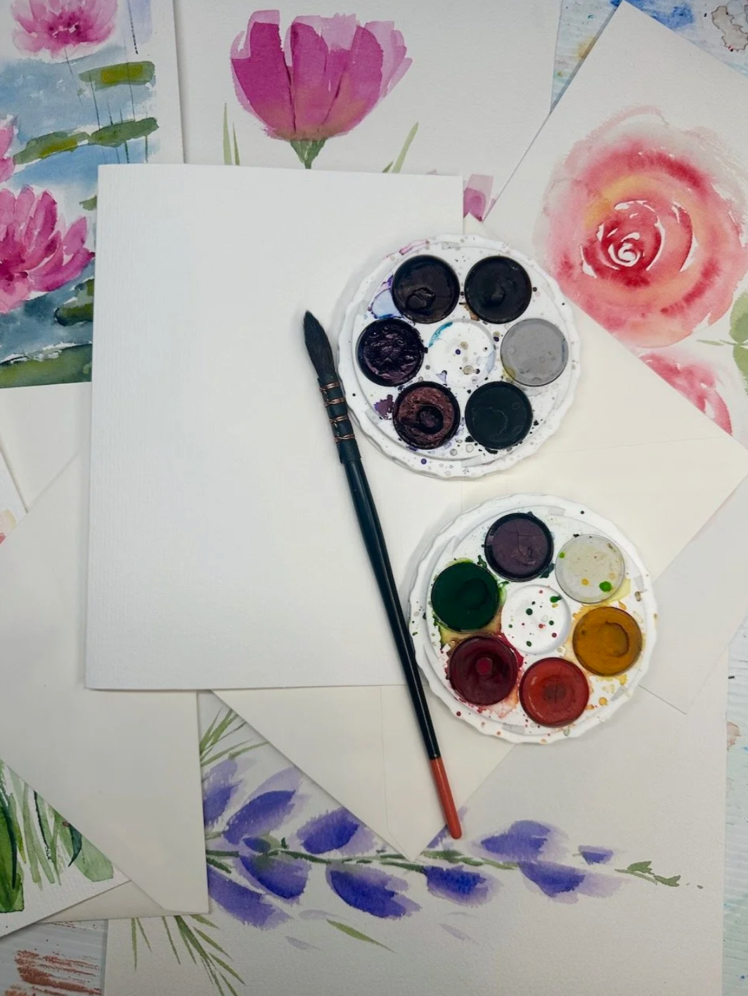 Blank Watercolour Greeting Cards