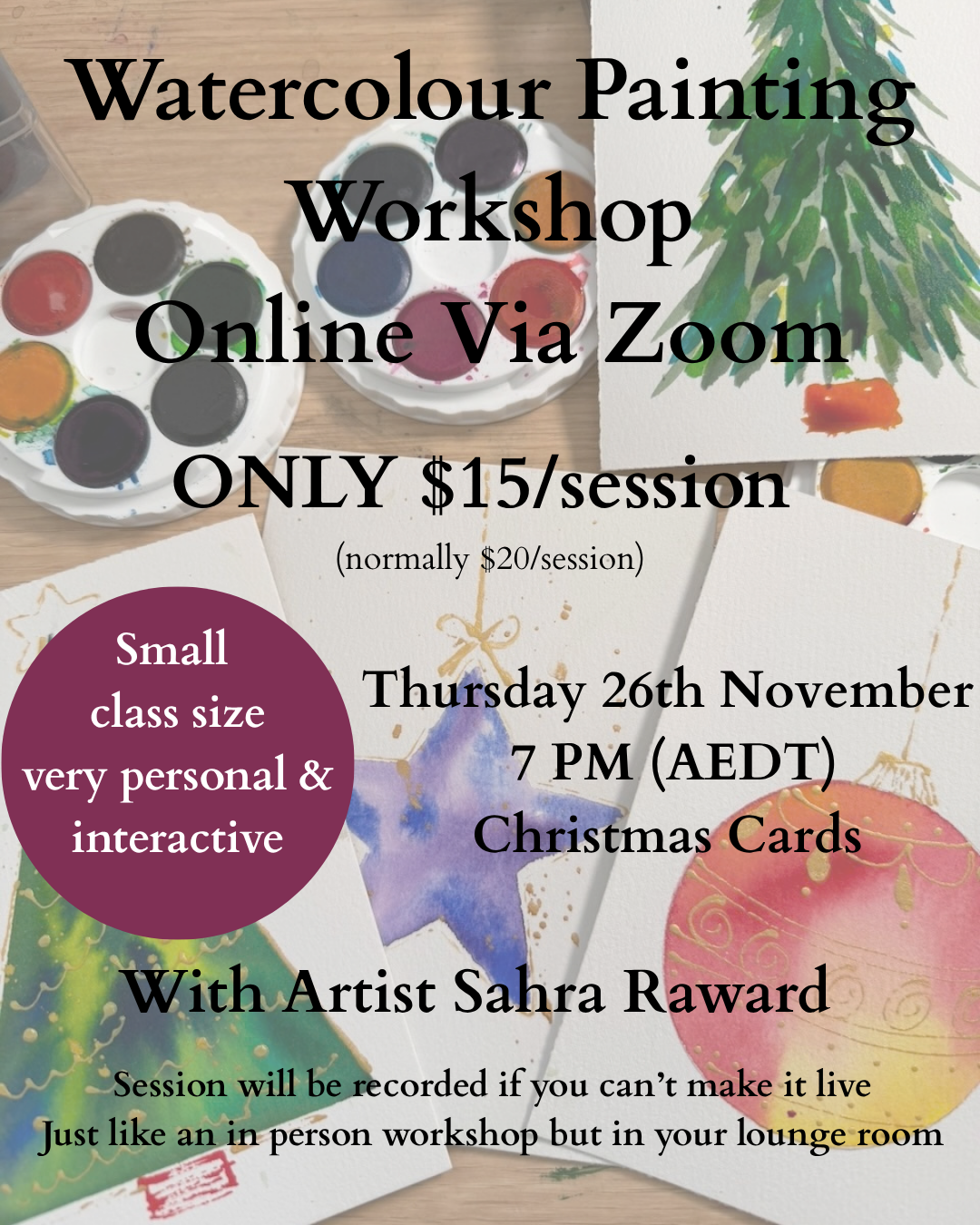 Online Watercolour Workshops