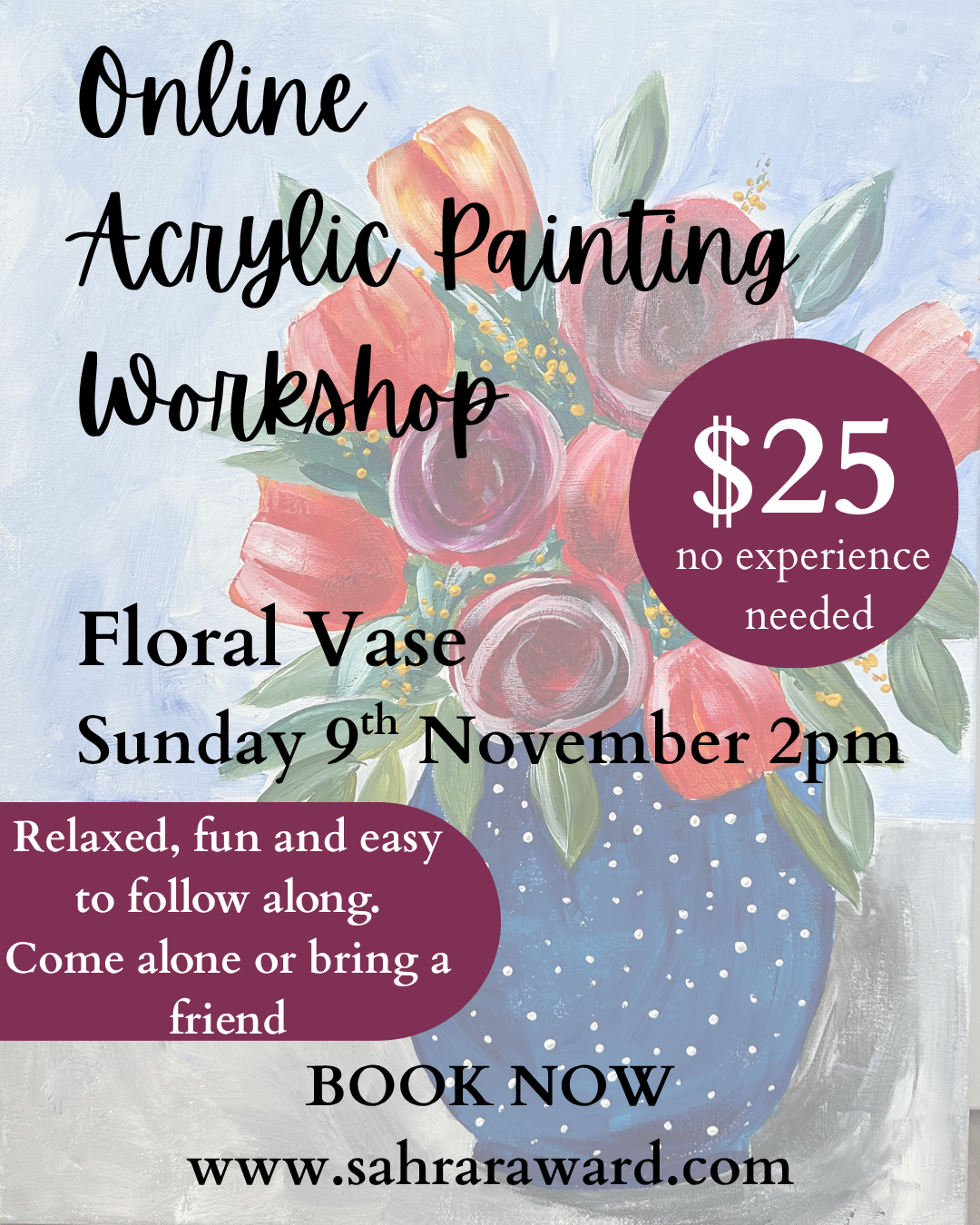 Online Acrylic Painting Workshop