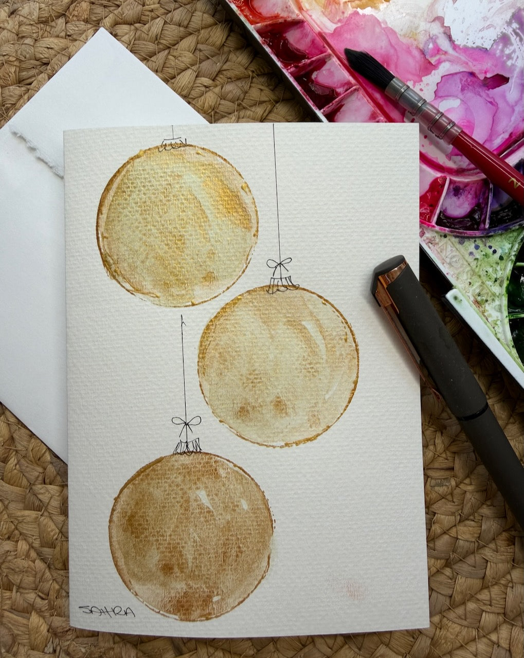 Hand Painted Christmas Cards -2