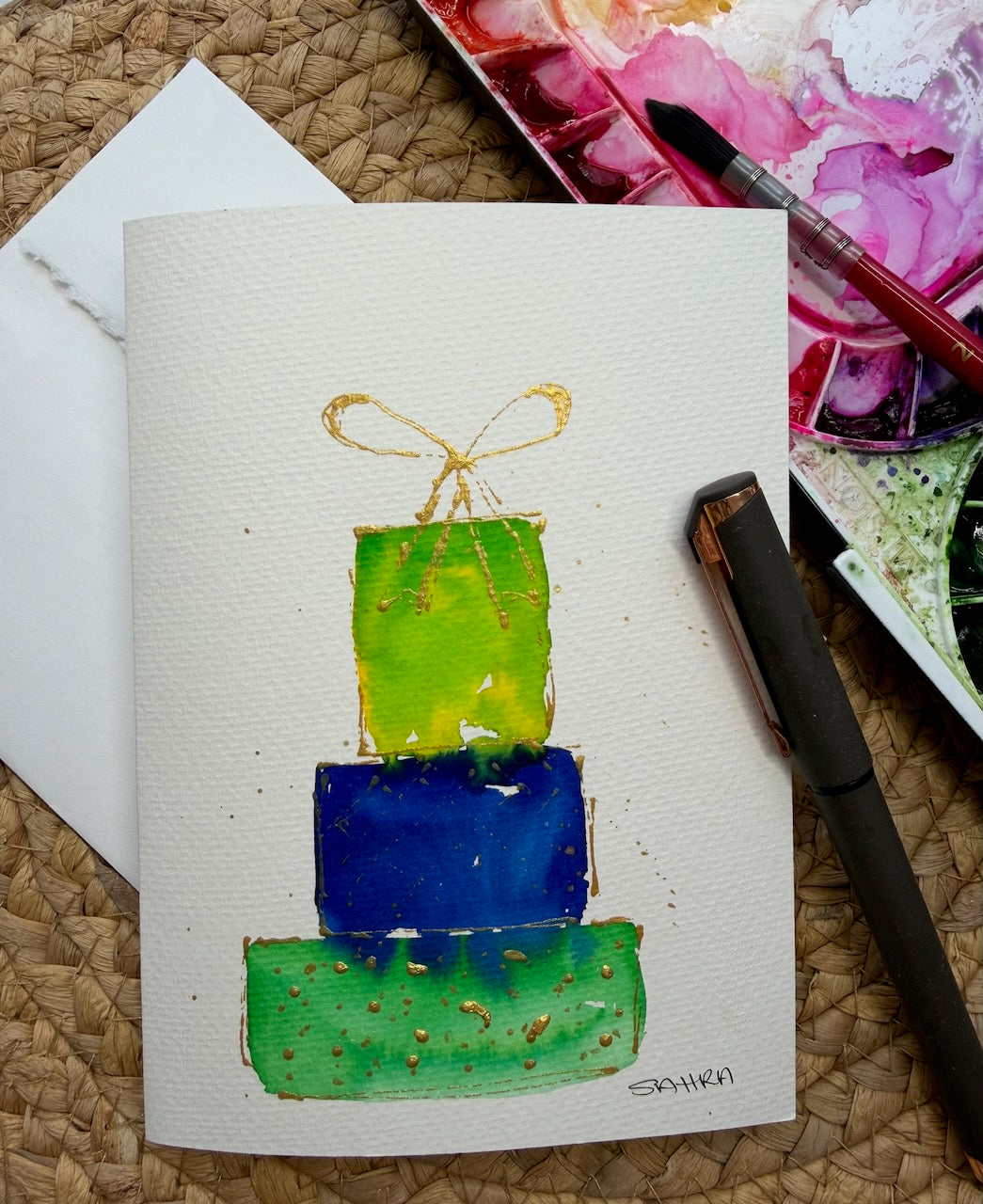 Hand Painted Christmas Cards -2