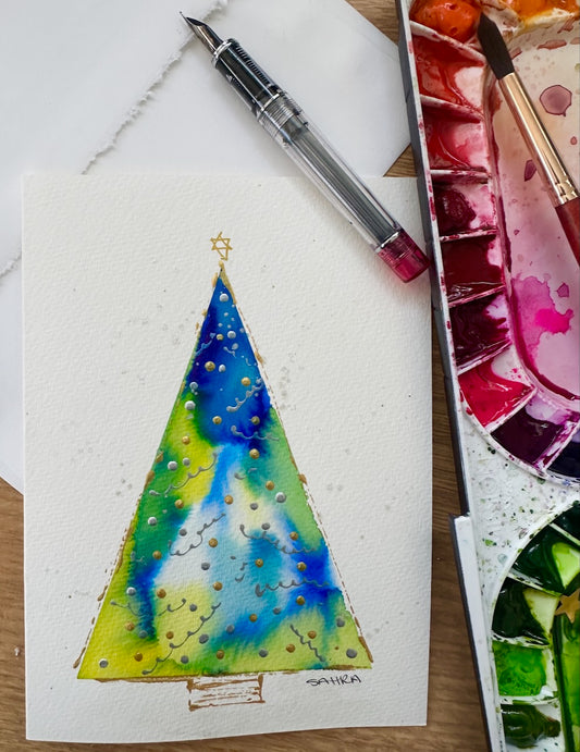 Hand Painted Christmas Cards