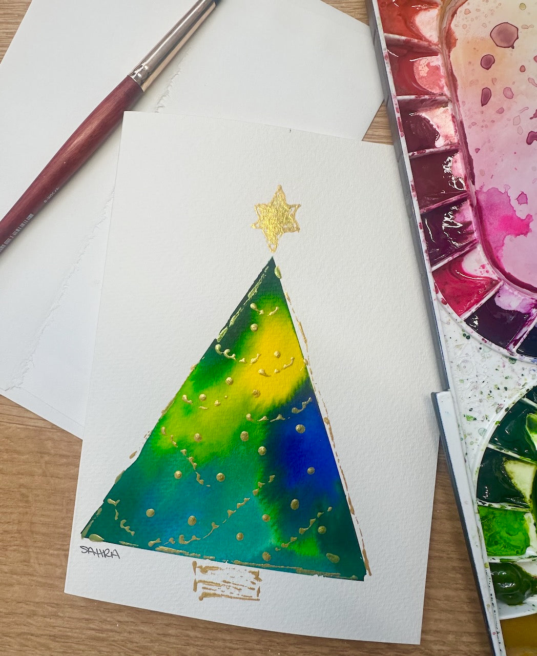 Hand Painted Christmas Cards