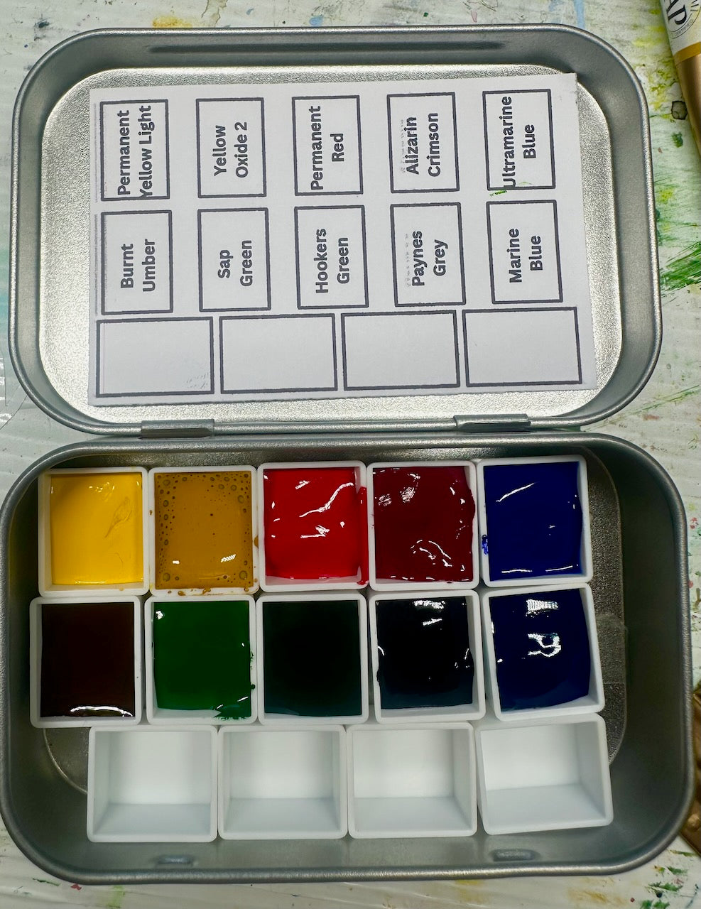Watercolour Paint 12 Colour 1/2 pans Mijello Mission Gold Travel Set