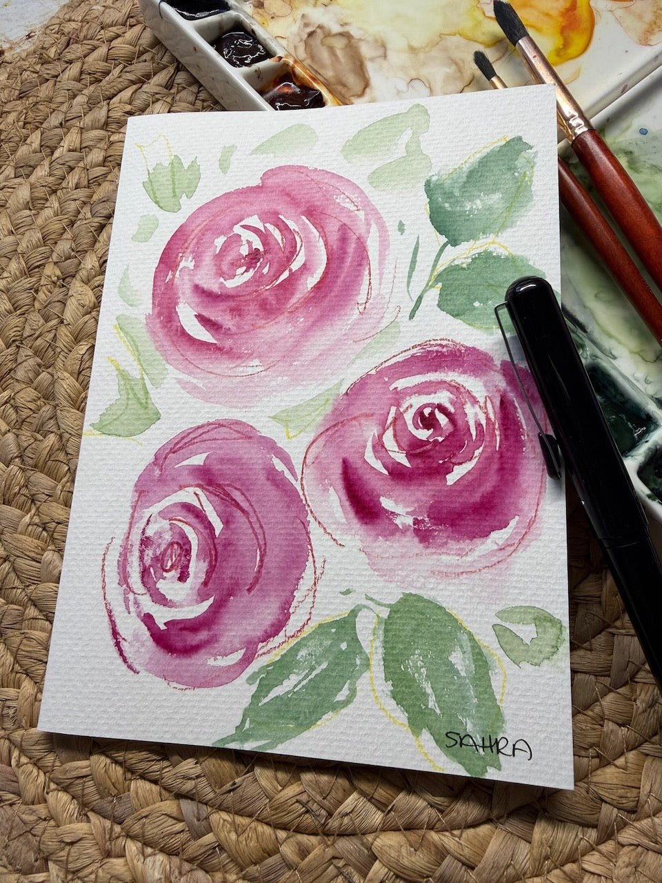 Hand Painted Original Artwork Greeting Cards