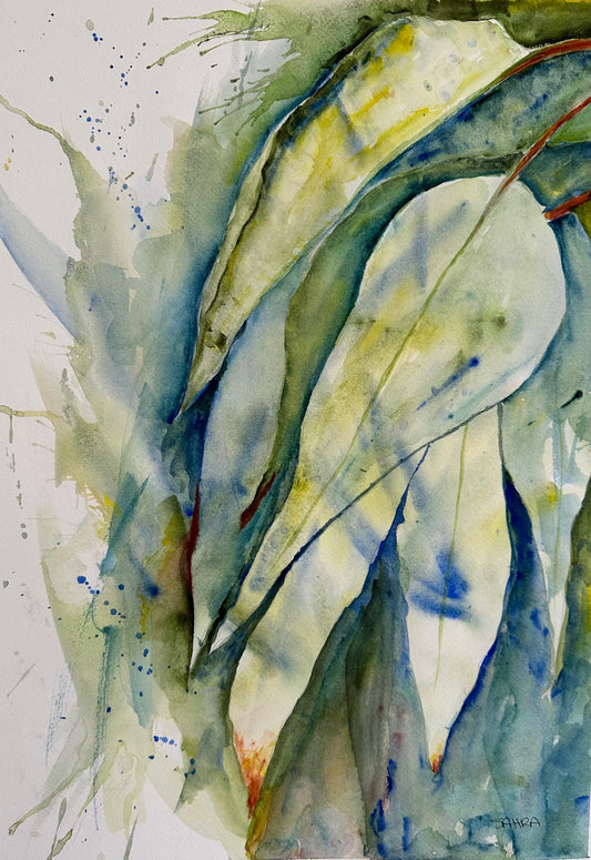 Gum Leaf Watercolour Original Artwork